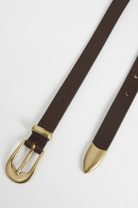 Ceinture Valérie en cuir marron