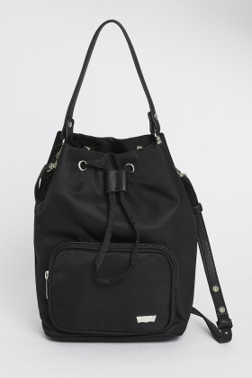 Sac seau noir femme