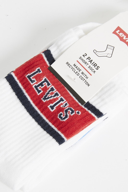 Lot de 2 paires de chaussettes blanches coton mélangé Levi's