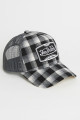 Casquettes baseball carreaux filet carreaux noirs et blancs