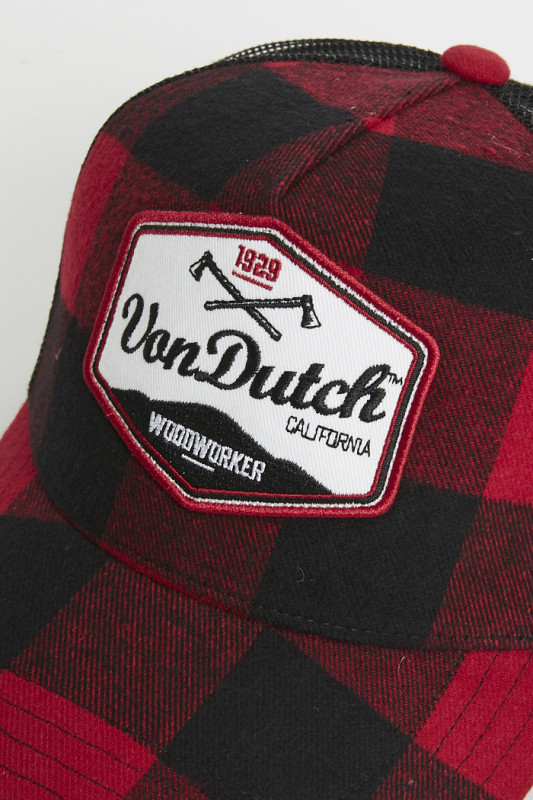 casquettes baseball carreaux filet carreaux rouge et noir