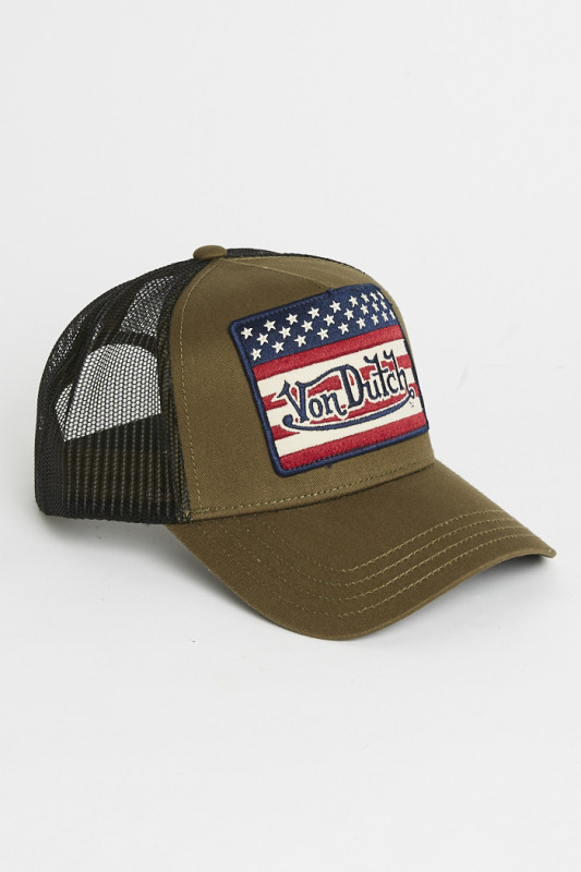 casquette baseball US flag kaki homme