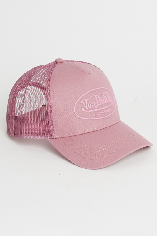 casquette trucker logo rose homme