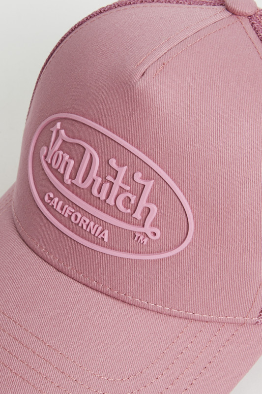 casquette trucker logo rose