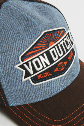Casquette baseball LEA bleue marron et noir