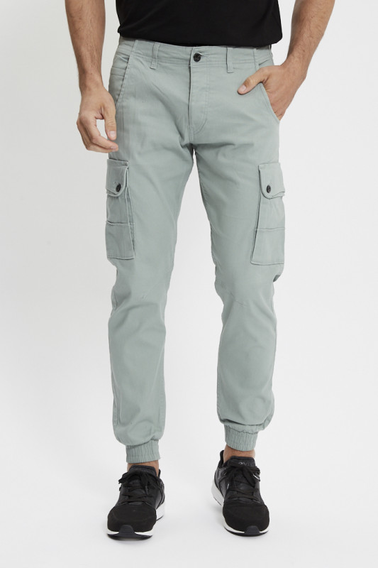 Pantalon cargo vert clair homme