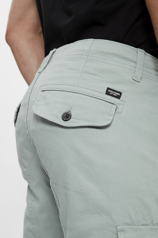 Pantalon cargo vert clair homme coton mélangé