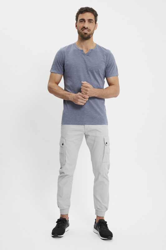 Pantalon cargo gris clair homme jack & jones