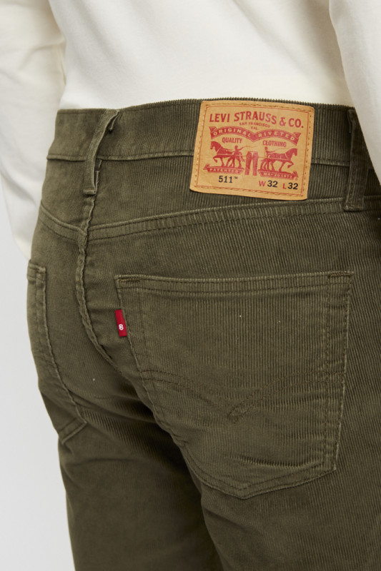 Jeans 511 slim vert olive homme