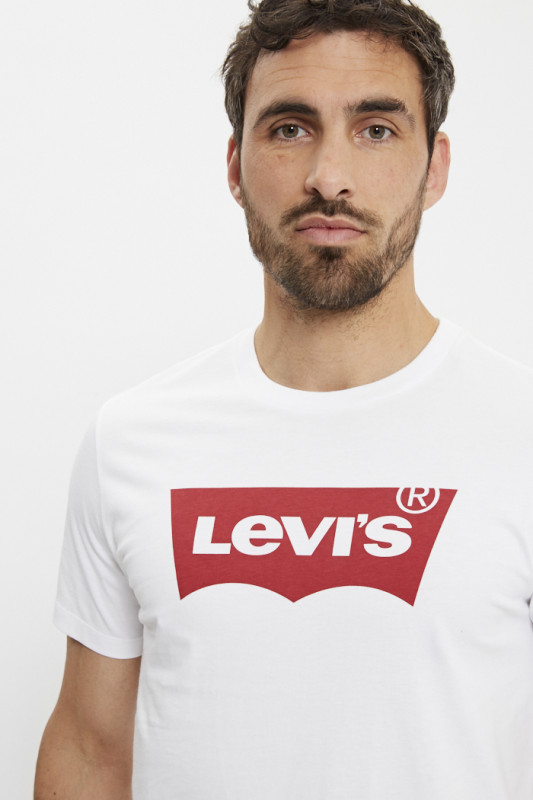 T-shirt graphic blanc homme levi's