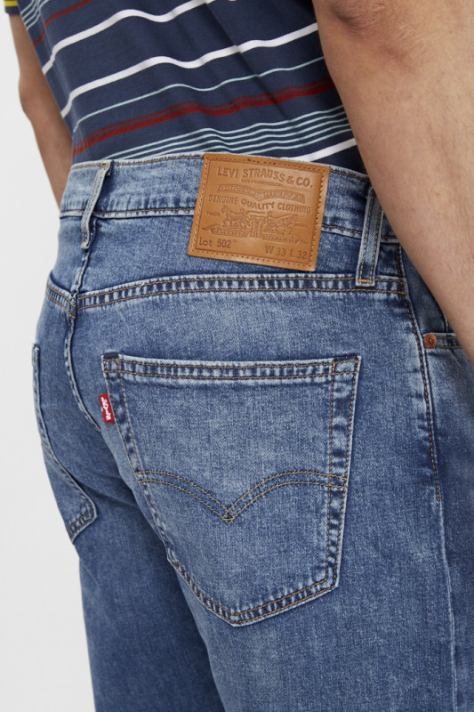 Jeans 502 taper med indigo homme