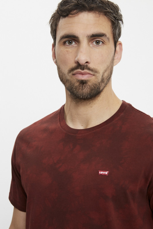 T-shirt original bordeaux uni homme