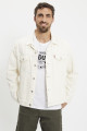 Veste trucker beige clair