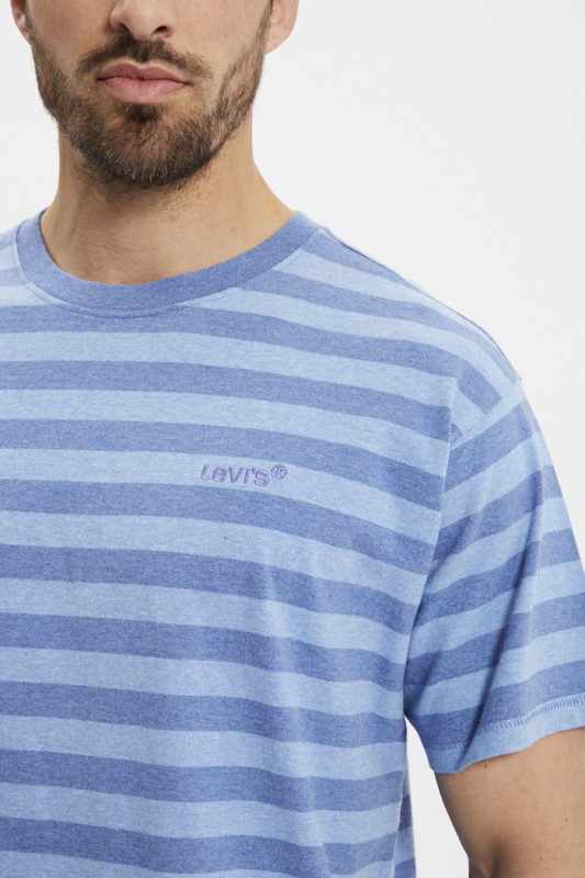 T-shirt vintage à rayures bleues levi's homme