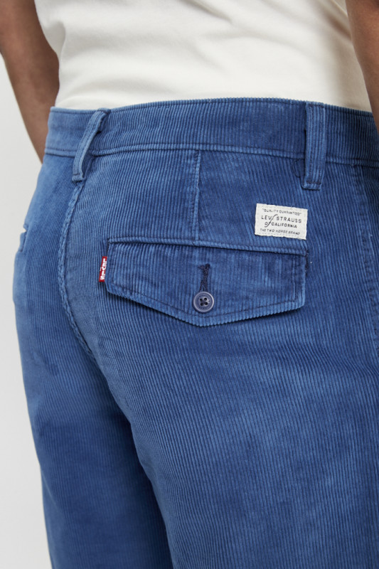 Chino XX authentic en velours bleu homme