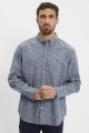 Chemise col boutonnée relaxed bleue