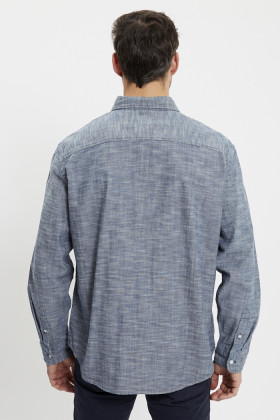 Chemise col boutonnée relaxed bleue