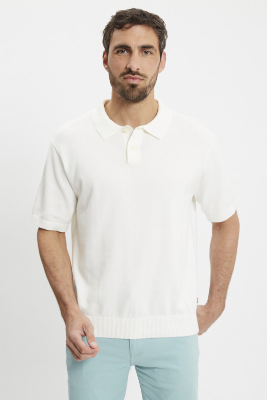 Polo manches courtes blanc levi's