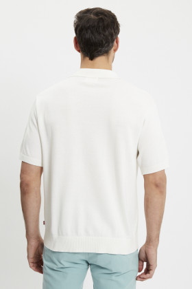 Polo manches courtes blanc