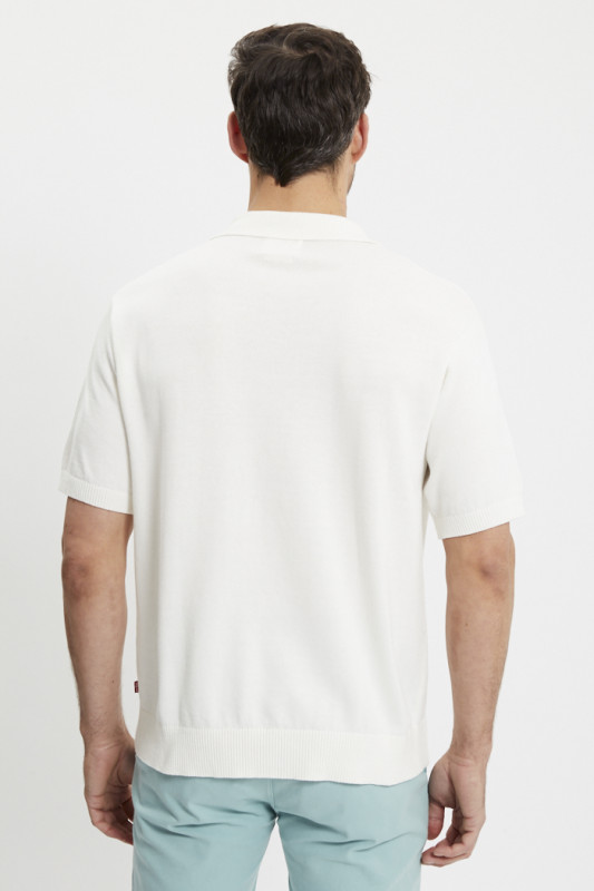 Polo manches courtes blanc