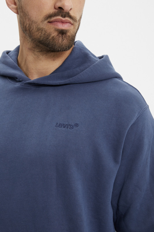 Hoodie authentic à capuche bleu homme