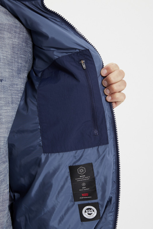 Doudoune courte Rockridge bleu marine 100% nylon Levi's