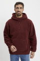 Sweat à capuche Sherpa bordeaux
