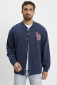 Bomber cardigan bleu marine