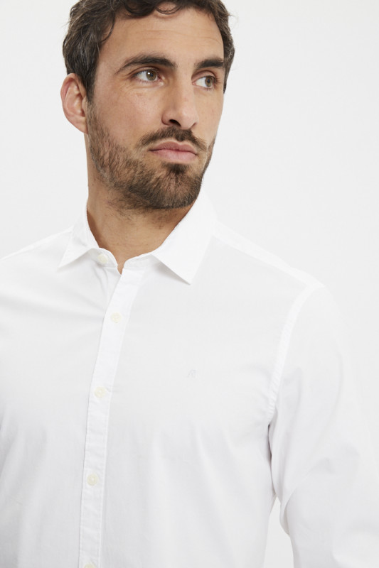 Chemise blanche coton mélangé Replay