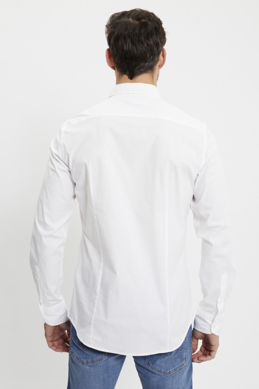 Chemise blanche coton mélangé