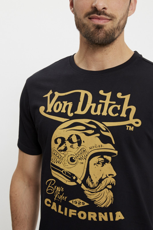 T-shirt noir vintage homme von dutch