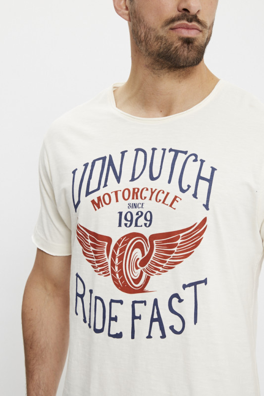 T-shirt blanc Fast homme