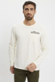 T-shirt beige manches longues Hiro