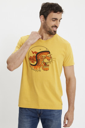 T-shirt Orange Lion homme
