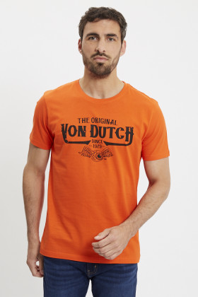 T-shirt col rond Origin Orange Von Dutch
