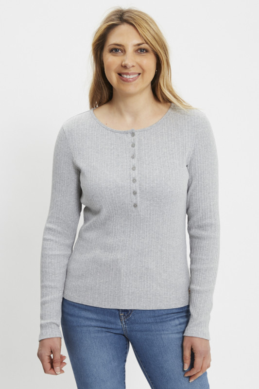 T-shirt manches longues dry goods gris femme