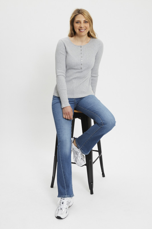 T-shirt manches longues dry goods gris femme Levi's