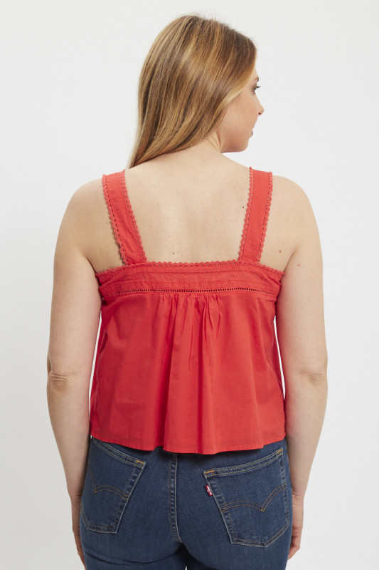 Débardeur blousant Cici rouge