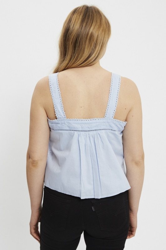 Débardeur blousant Cici bleu kentucky