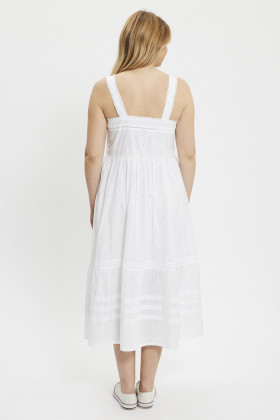 Robe mi-longue Cici blanche
