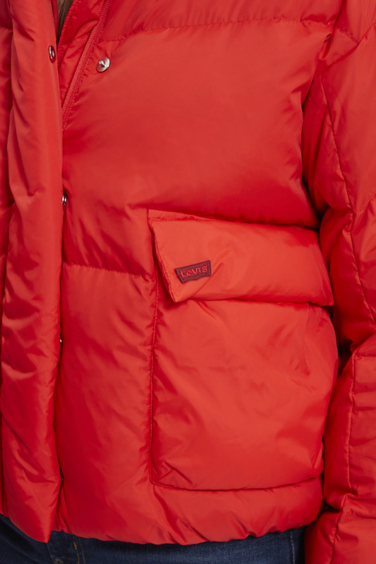 Doudoune courte Western Bubble rouge femme