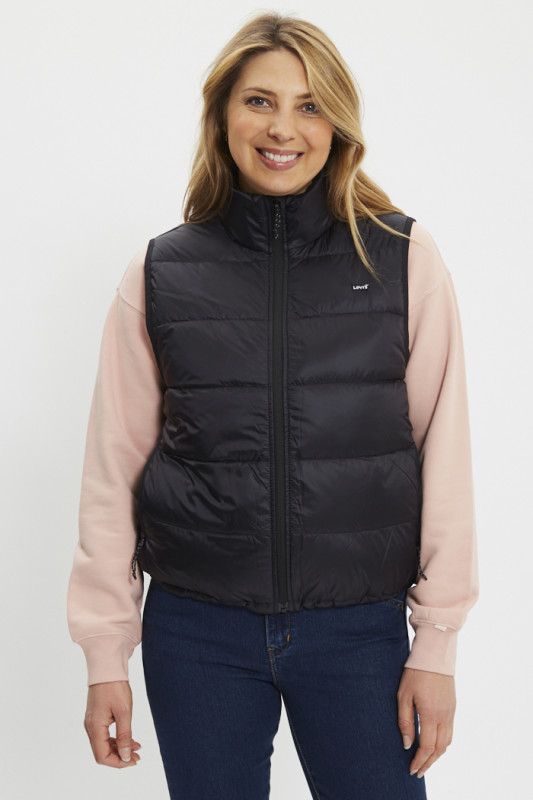 Veste matelassée sans manche Polly noire femme