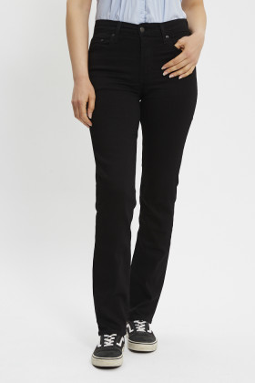 Jeans 724 high rise straight soft blac femme