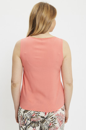 Top Selina sans manches rose