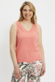 Top Selina sans manches rose