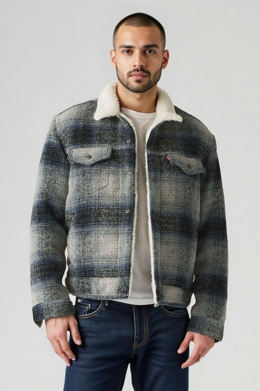 Veste sherpa trucker type III homme