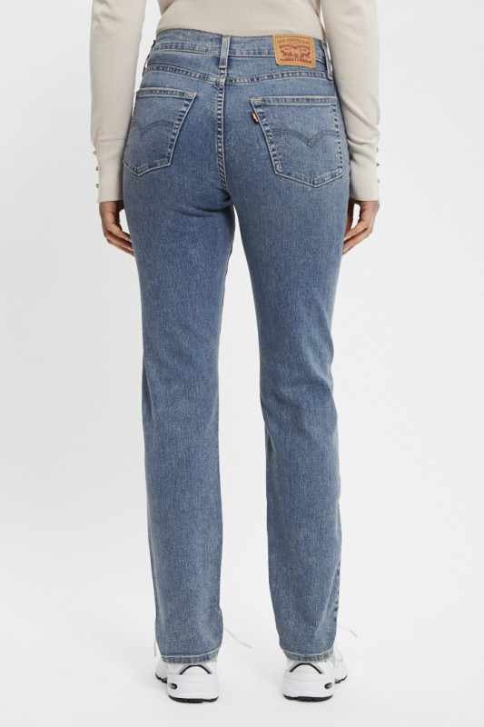 Jeans 724 taille haute bleu délavé