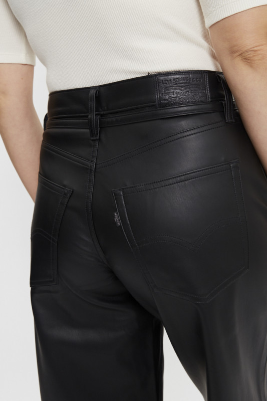Pantalon xl straight imitation cuir noir femme levi's