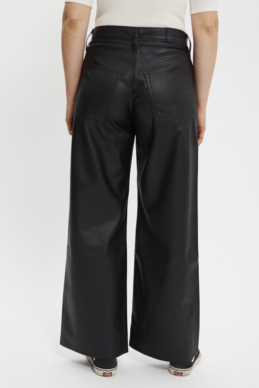 Pantalon xl straight imitation cuir noir