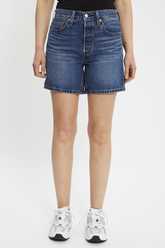 Short 501 mi-cuisse dark indigo femme